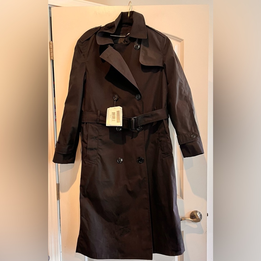 DSCP Defender Women Collection Navy Blue Military‎ Trench Coat Size 10L